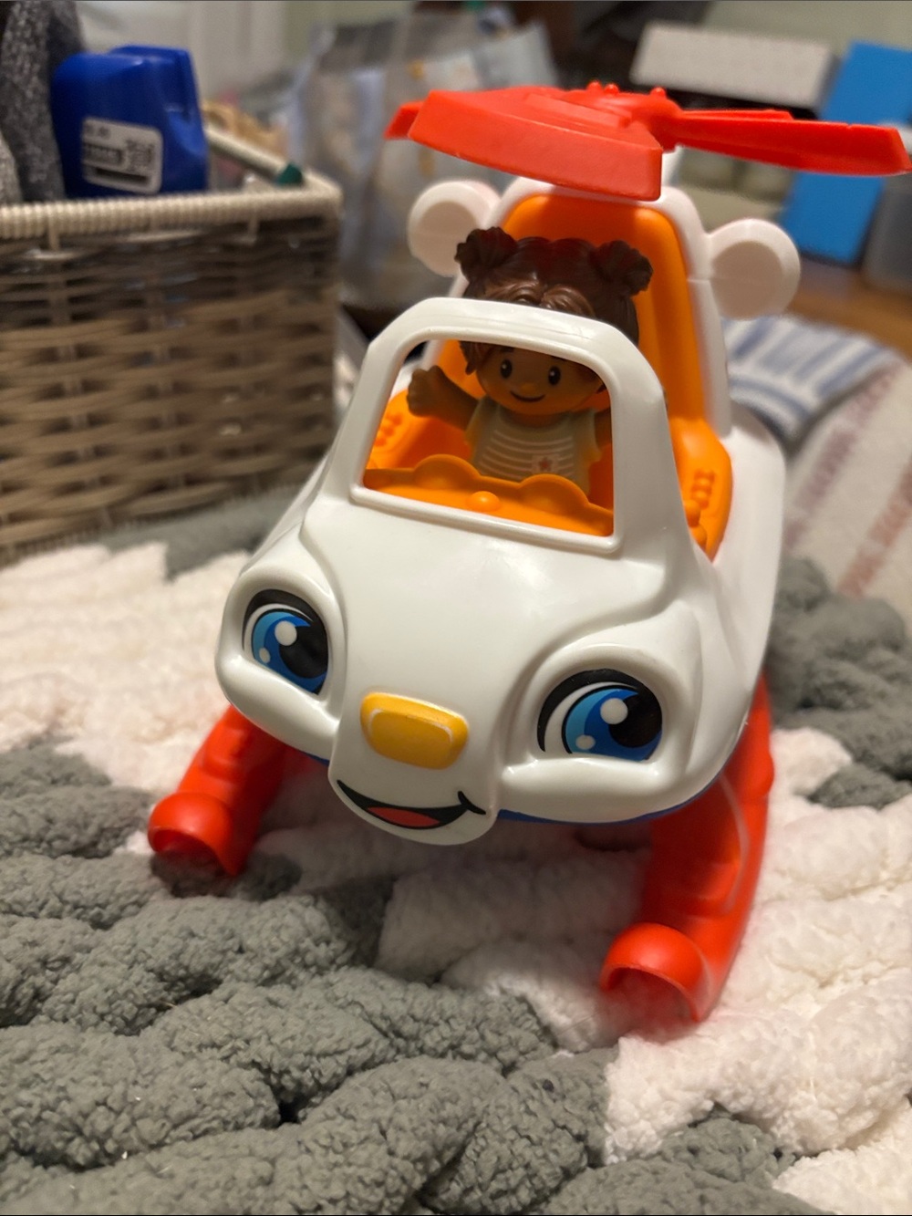 Fisher-Price helicopter with one girl good used condition